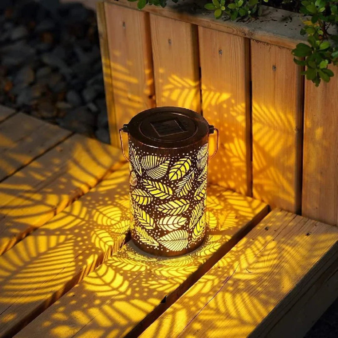 SylvaLeaf Solar Path Light | Leaf Motif Garden Lamp