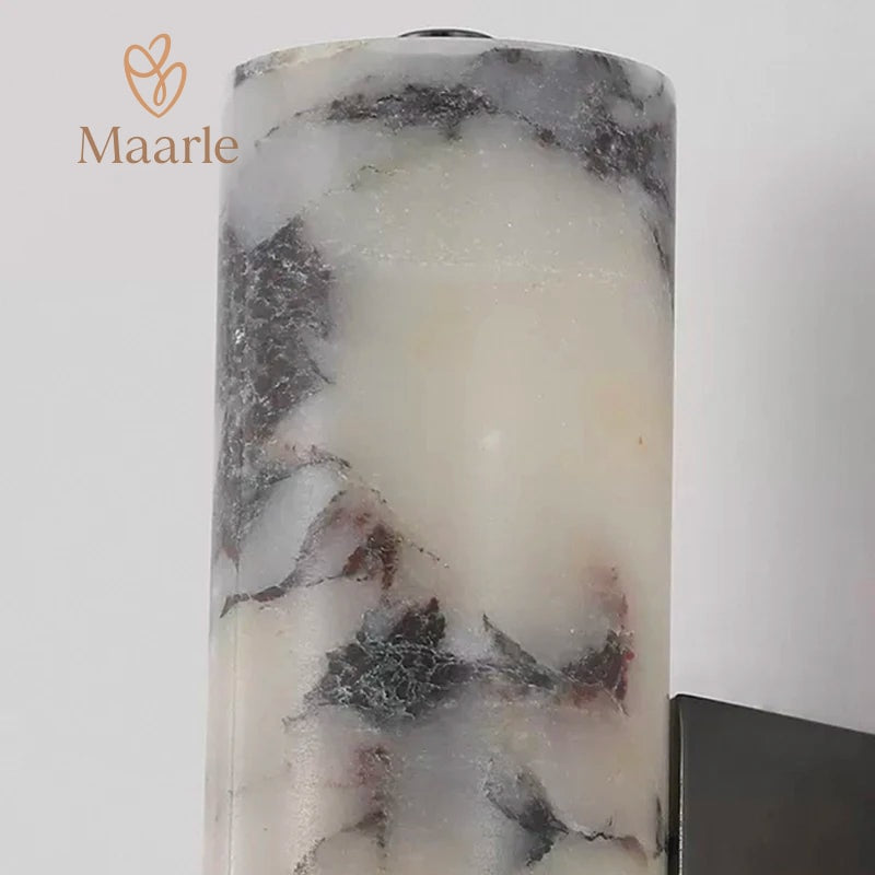 Marvello | Natural Marble Cylindrical Wall Lamp for Bedroom and Stairs