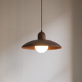 Kireto Walnut Wood Pendant Light in Wabi-Sabi Style for Living Rooms