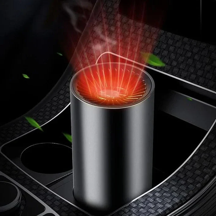 Cup-Shaped Car Heater and Defroster, 12V 150W Rapid Blower, 360-Degree Rotatable Base
