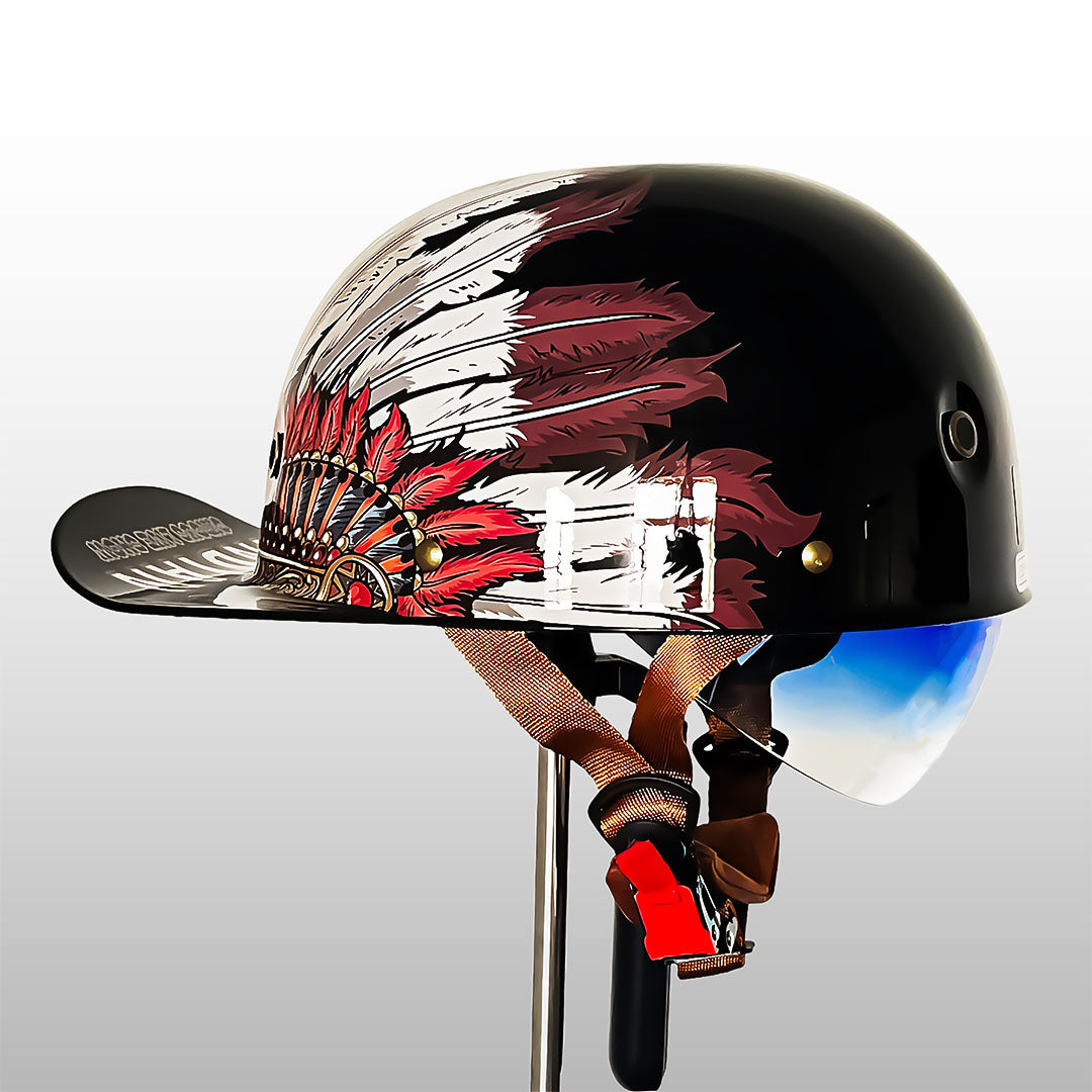 AstraCap Pro Baseball-Style Motorcycle Helmet DOT And ECE Certified
