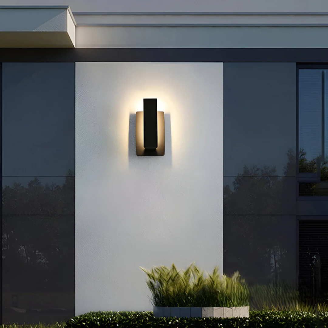 AstraLume Minimalist Outdoor Wall Light With Warm LED Glow