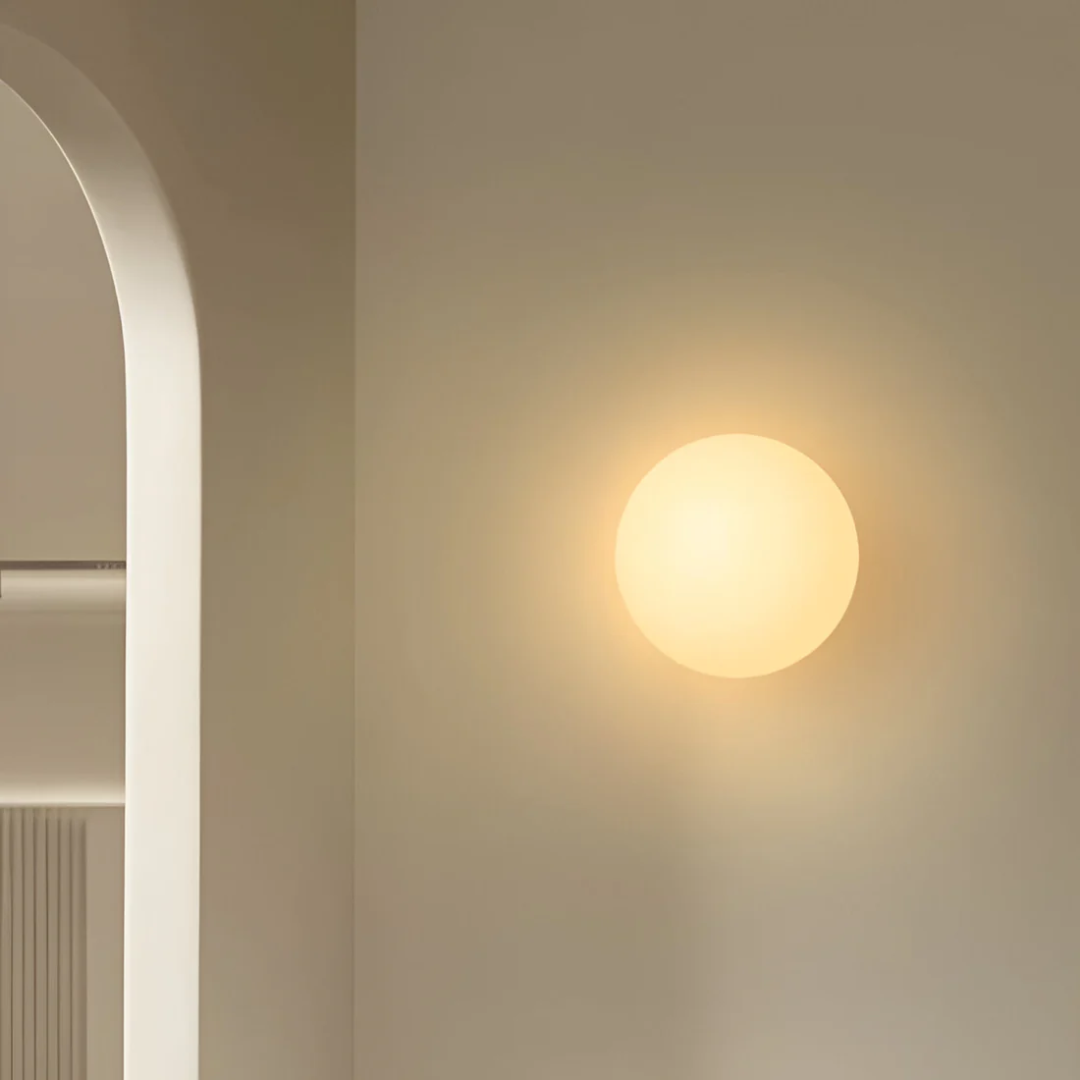 Aurelia Glass Wall Sconce With Warm Diffused LED Light