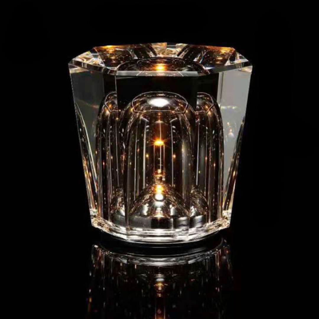 Solara CrystalGlow dobíjecí LED stolní lampa s broušeným krystalem