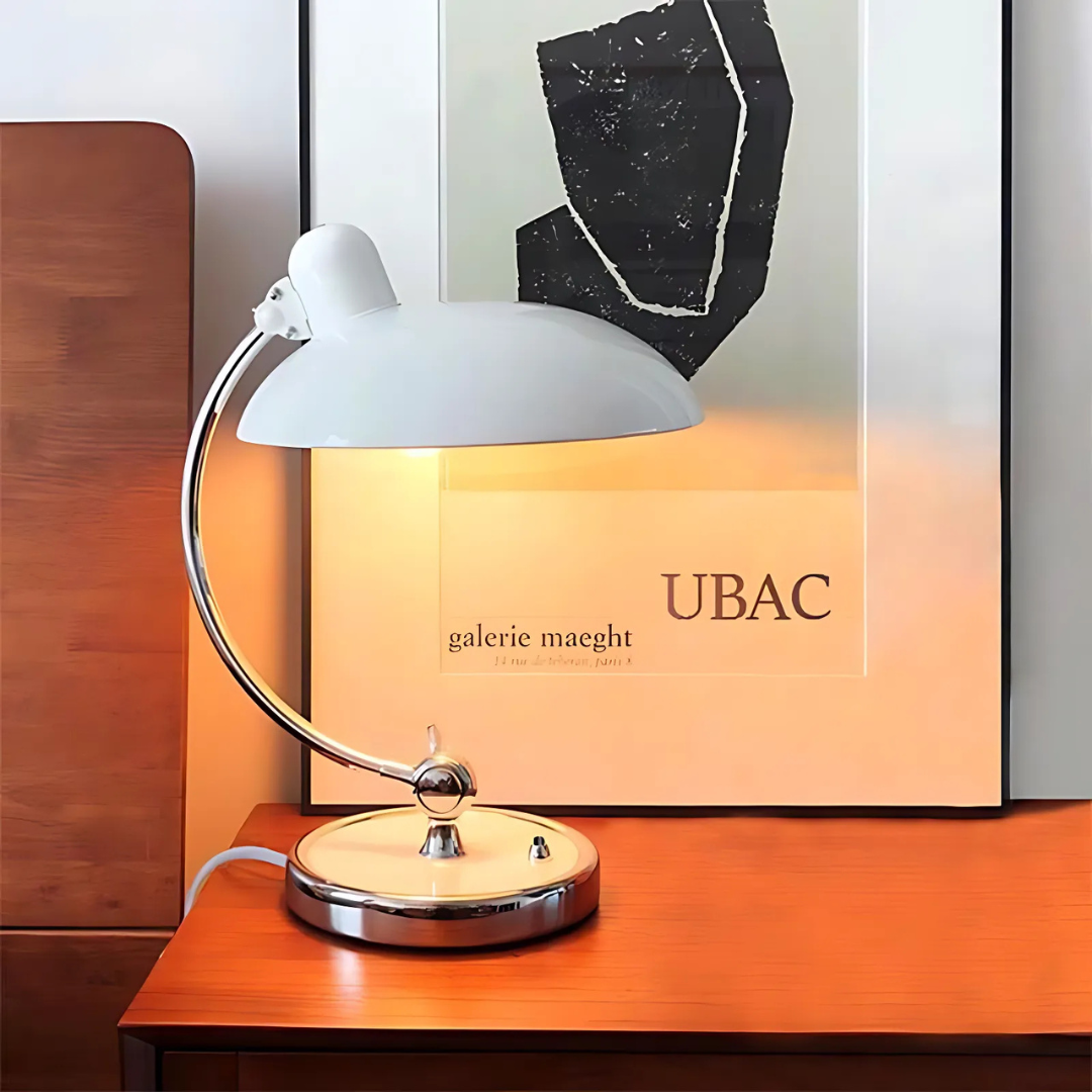 Solara Adjustable Vintage LED Table Lamp With Shade