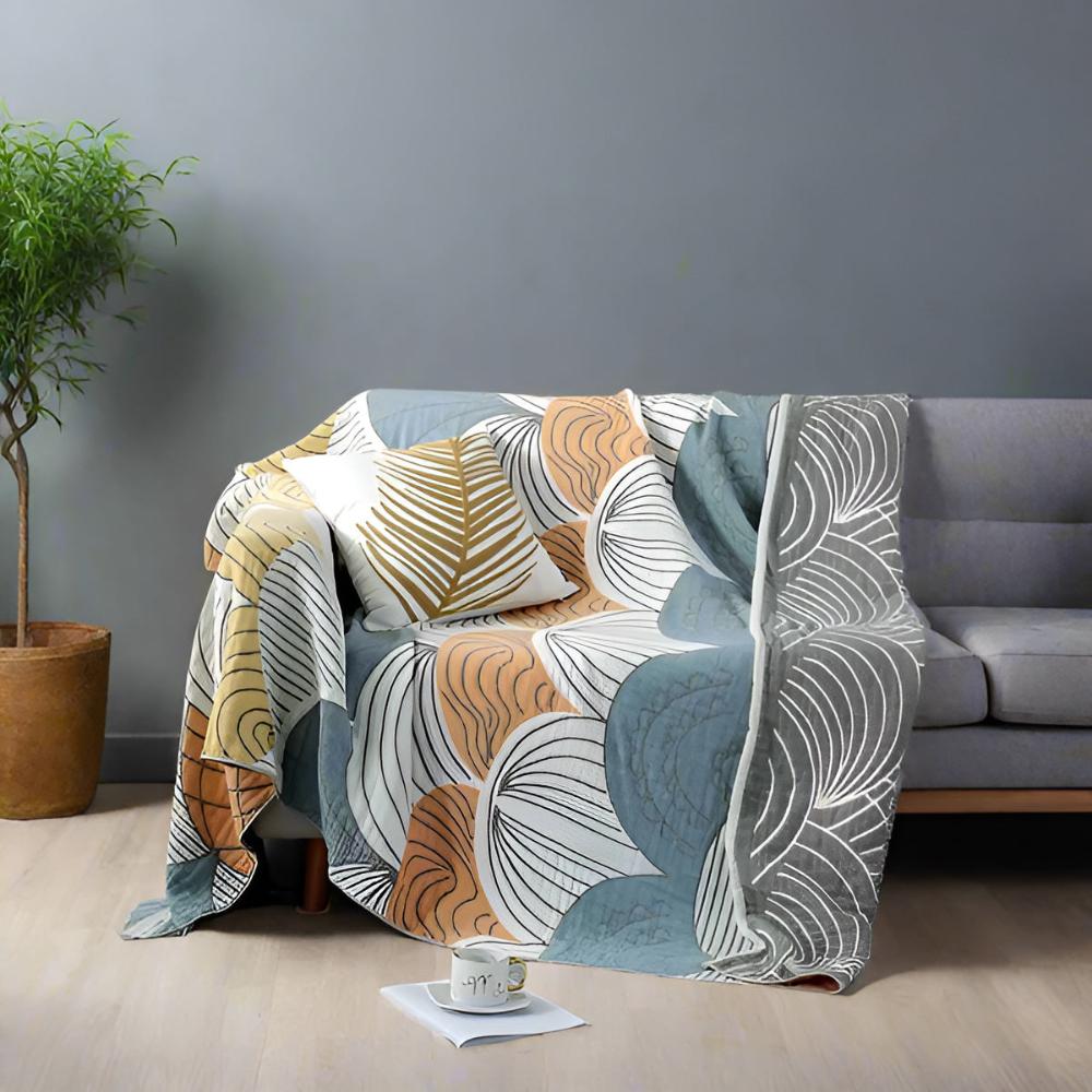 Scallop Pattern Cotton Blanket for Soft Breathable Comfort