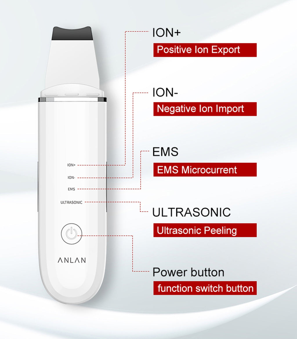 Limpiador Ultrasónico de Iones para Limpieza Facial en Casa