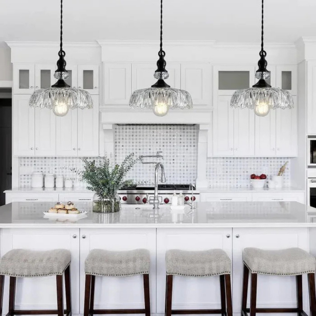 Harborline Glass Pendant Light Vintage Style for Dining Table and Kitchen Island