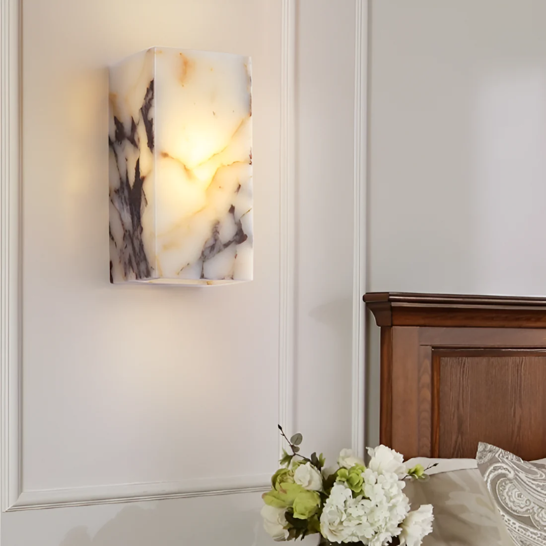 Nástěnné svítidlo Aurelia Marble | Vnitřní LED světlo s teplou atmosférou