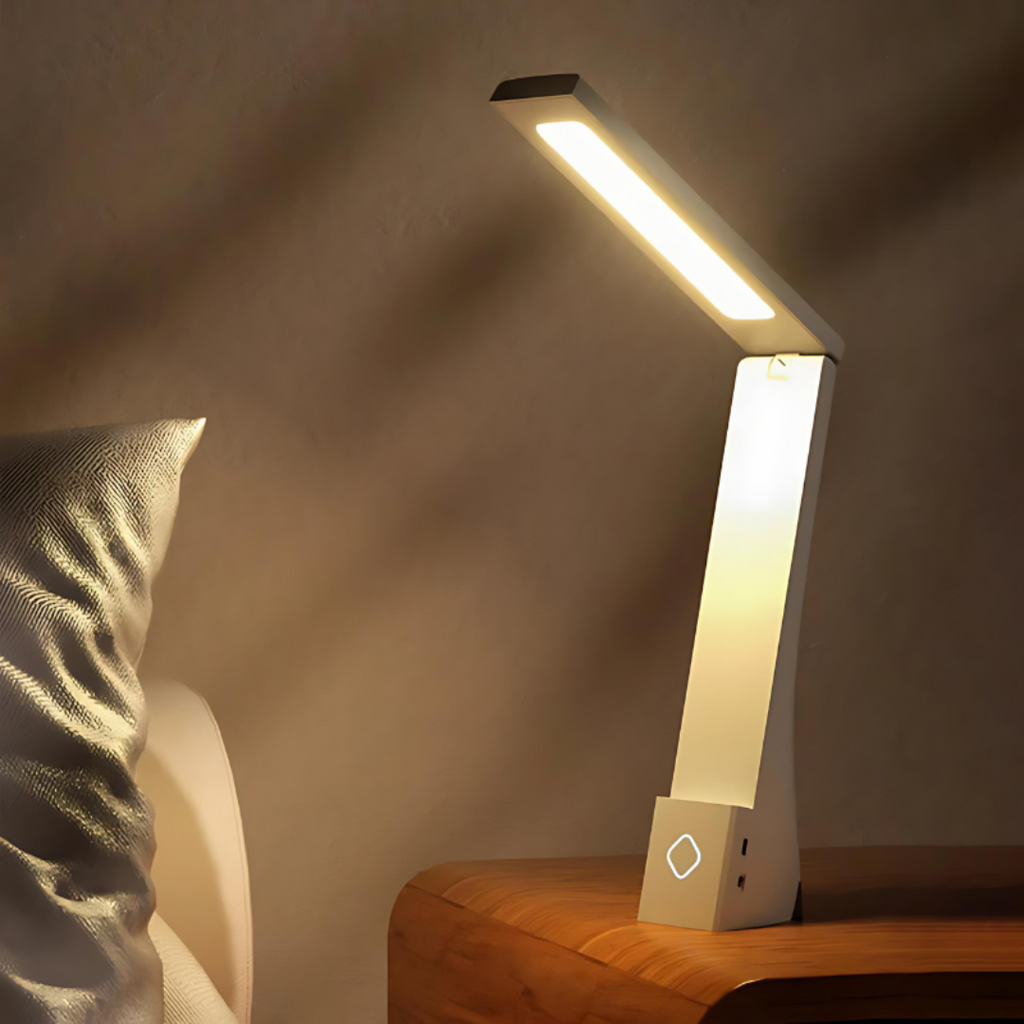 LyraGlow Kompaktní Skládací LED Stolní Lampa s Dotykovým Ovládáním