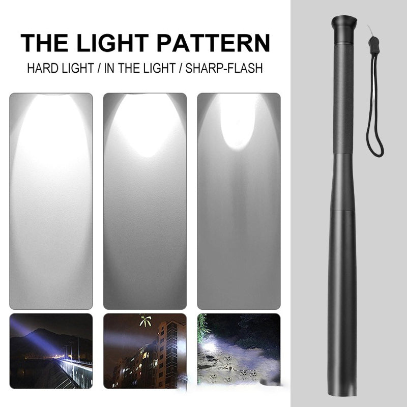 NovaBat Baseball Bat Shaped LED Flashlight Aluminum Alloy With 3 Modes For Emergency
