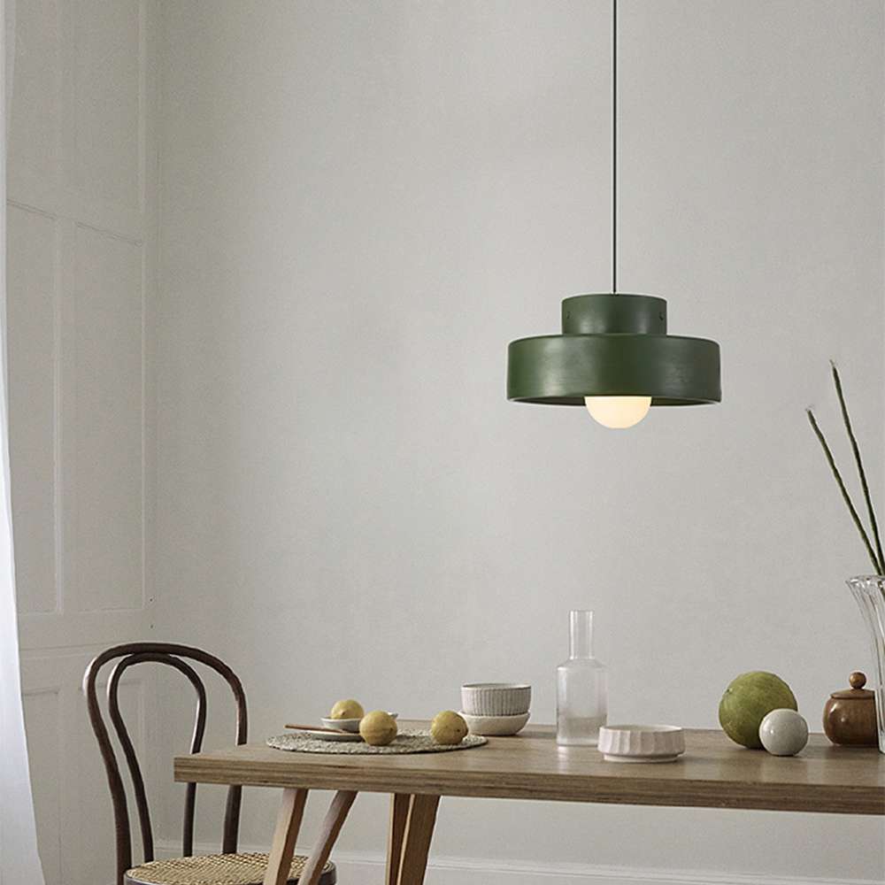 Novaara Resin Pendant Light in Vintage Wabi Sabi Style Red, Green or Black