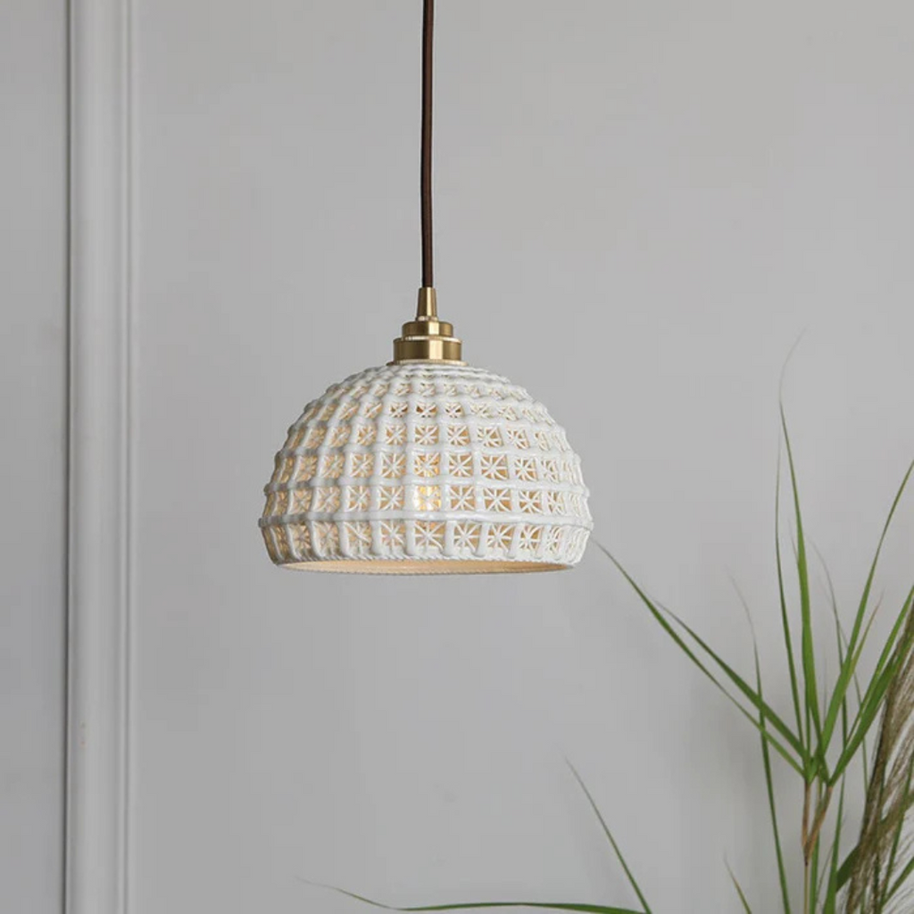 Asterra Minimal Ceramic Pendant Light For Dining And Living Areas
