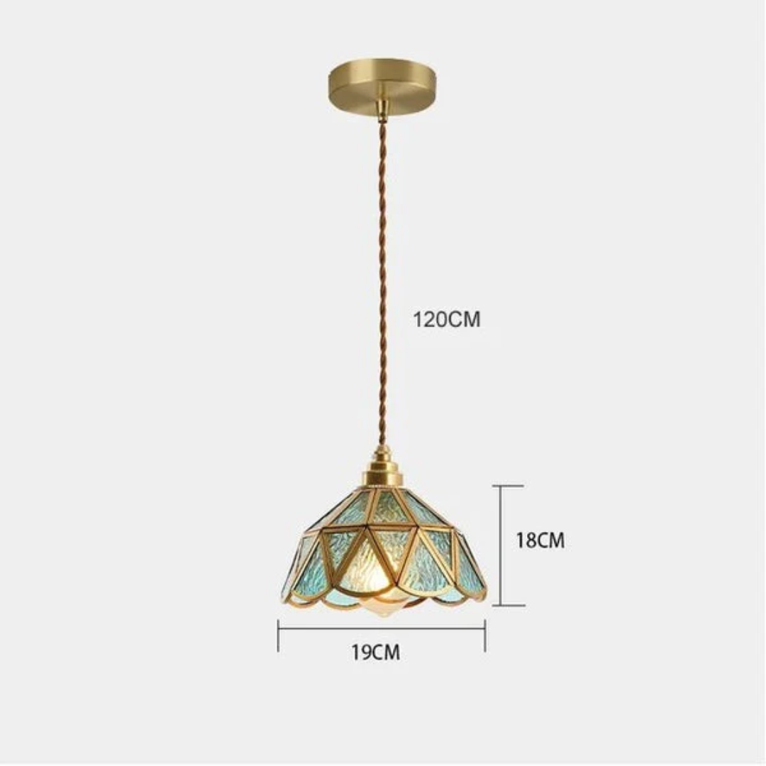 Lunara | Stained Glass Designer Pendant Light For Dining