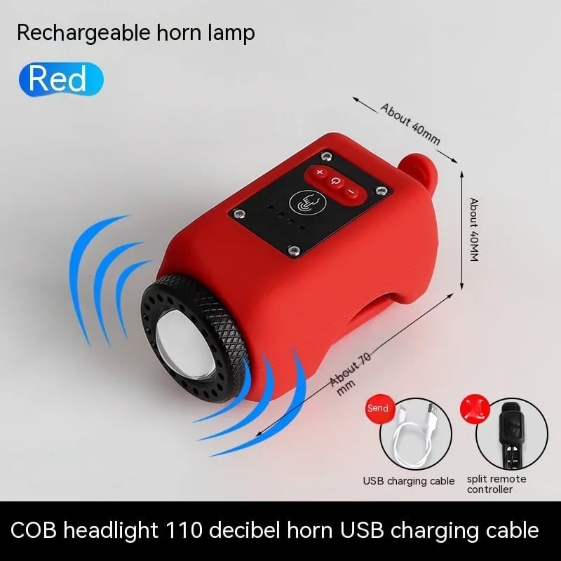 چراغ دوچرخه شارژی USB PulseBike با بوق یکپارچه