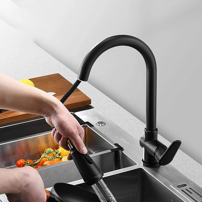 Quellia Kitchen Faucet with Pull-Out Sprayer for Easy Sink Reach