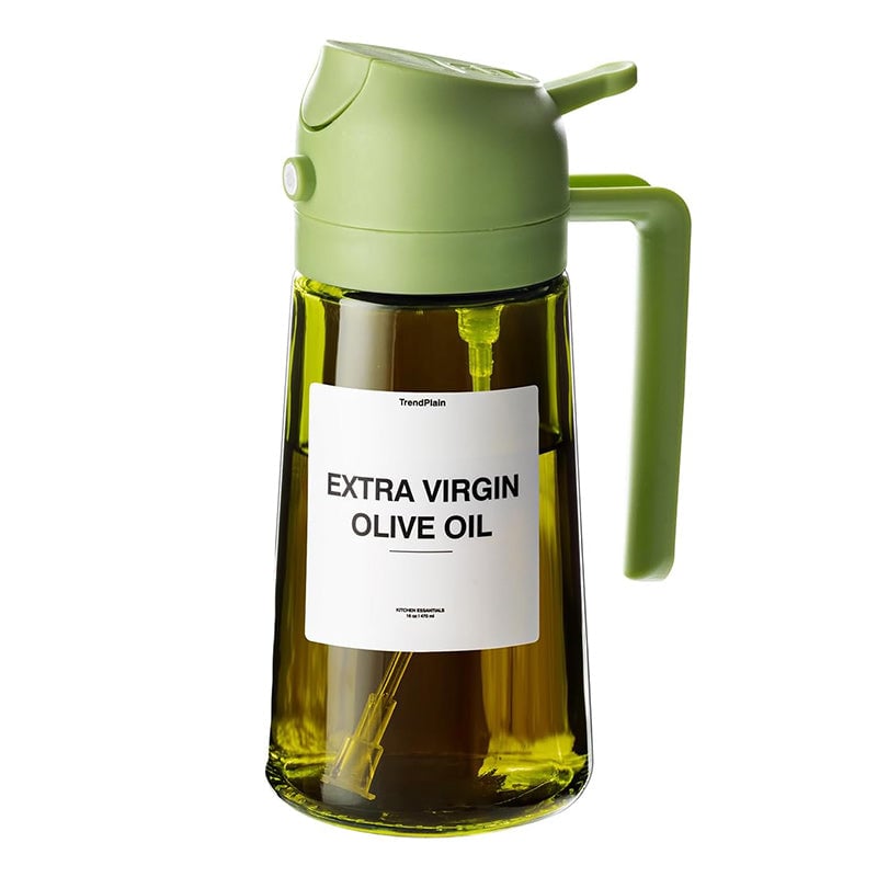 2-In-1 Glass Oil Sprayer And Dispenser For Kitchen Use