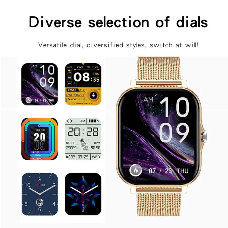 Smartwatch z funkcją rozmów Bluetooth i monitorem aktywności dla mężczyzn i kobiet