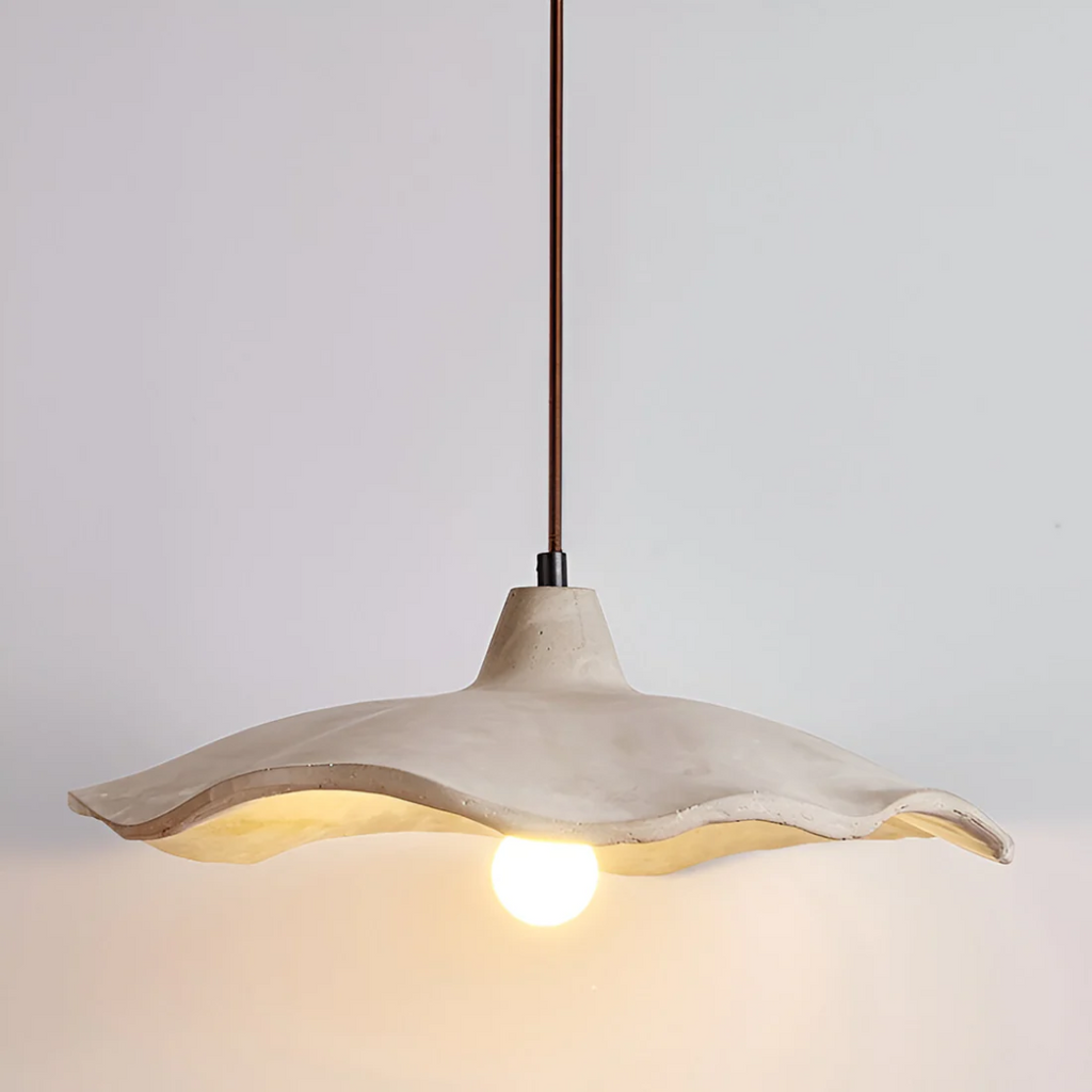 PetalForm Wabi-Sabi Concrete Pendant Lamp | Dining Table Light