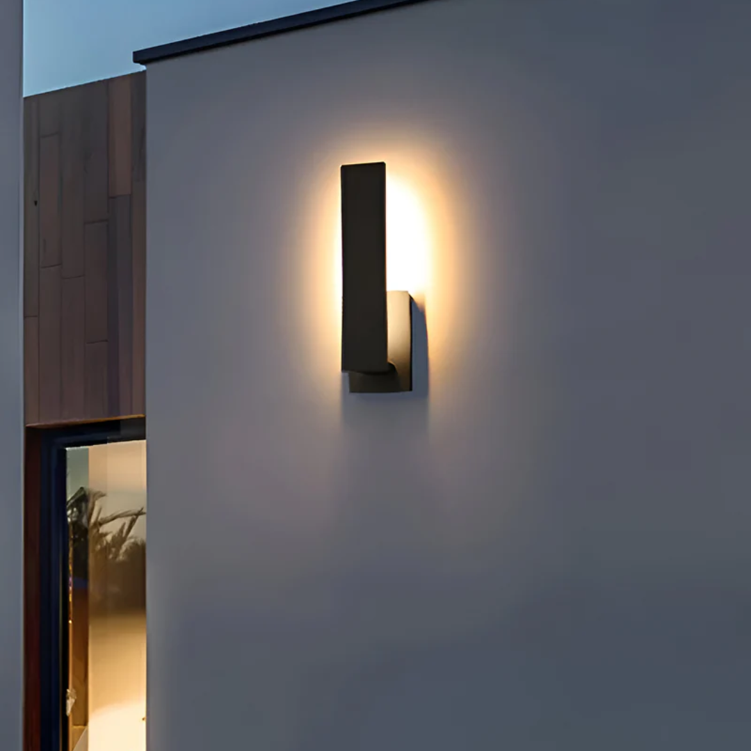 AstraLume Minimalist Outdoor Wall Light With Warm LED Glow