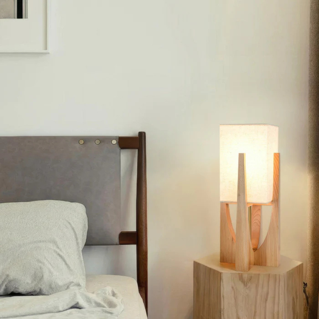 Kokoro Walnut Floor Lamp Japanese Inspired Cozy Living