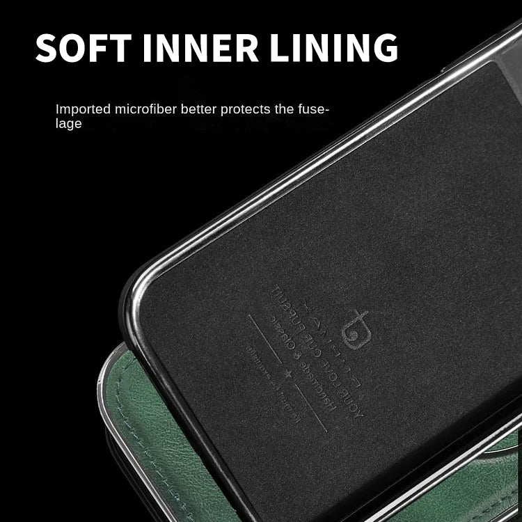 Carcasă suport metalic LuxeLeather pentru iPhone