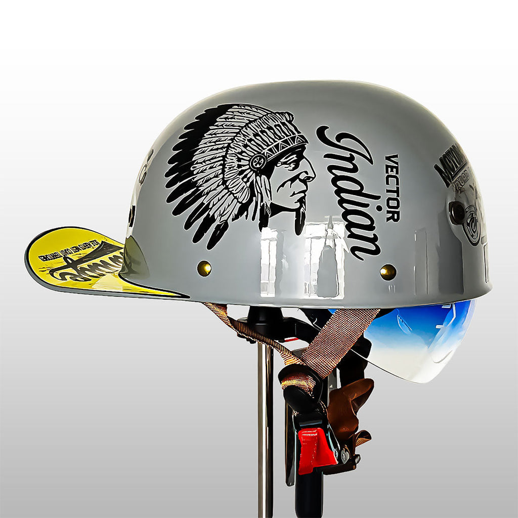 AstraCap Pro Baseball-Style Motorcycle Helmet DOT And ECE Certified