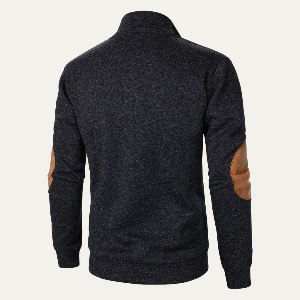 Astra Stand Collar Knitted Sweater With Button Details And Long Sleeves