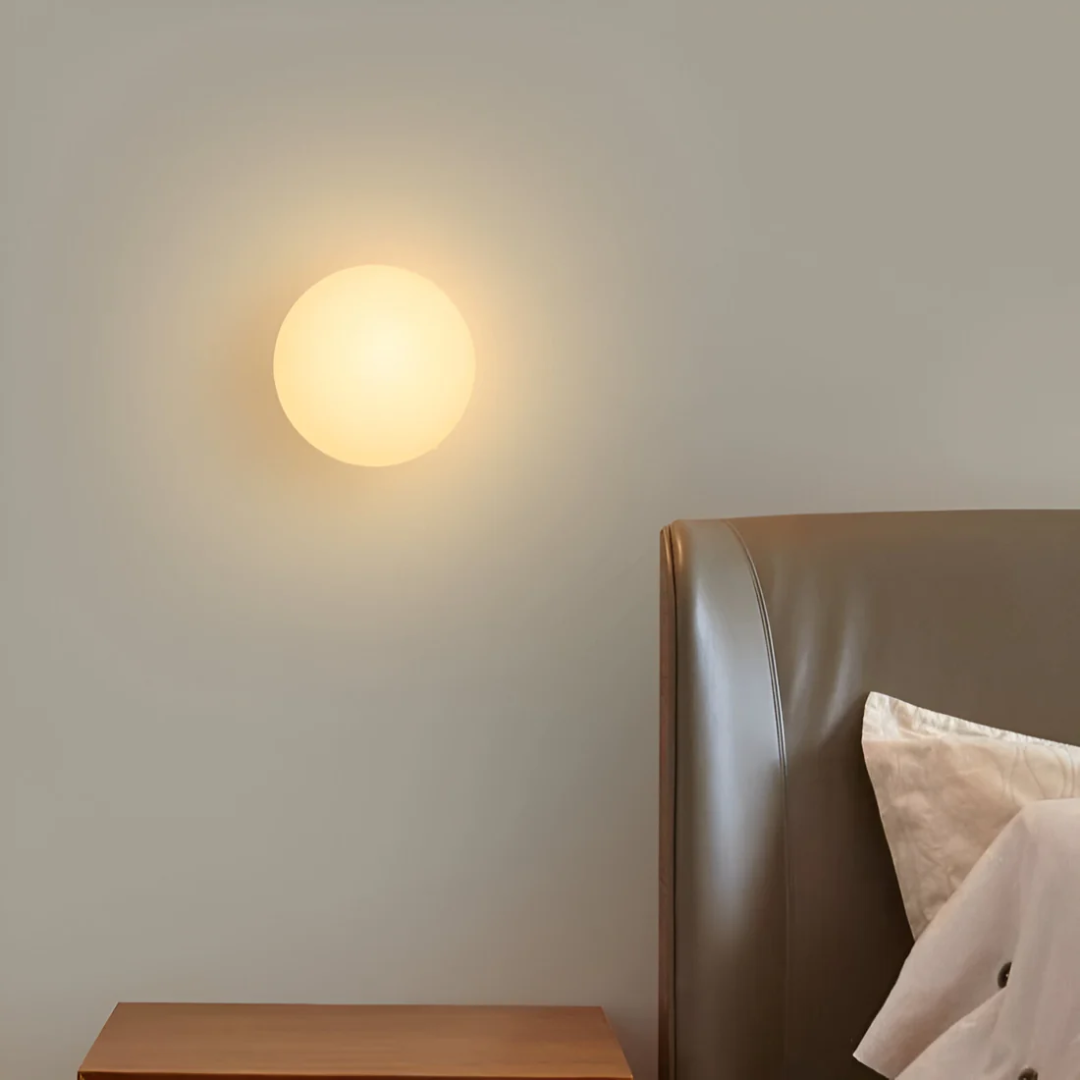 Aurelia Glass Wall Sconce With Warm Diffused LED Light