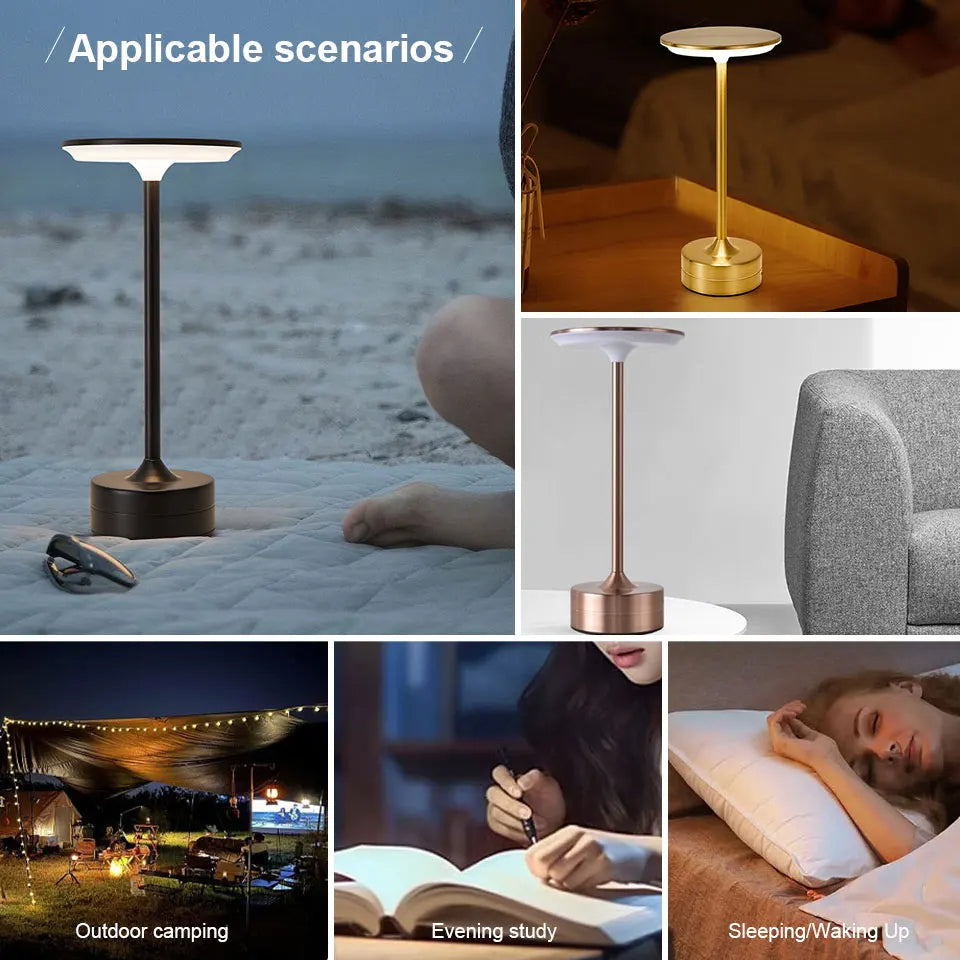 Lumenex USB dobíjecí LED stolní lampa s 3 teplotními režimy