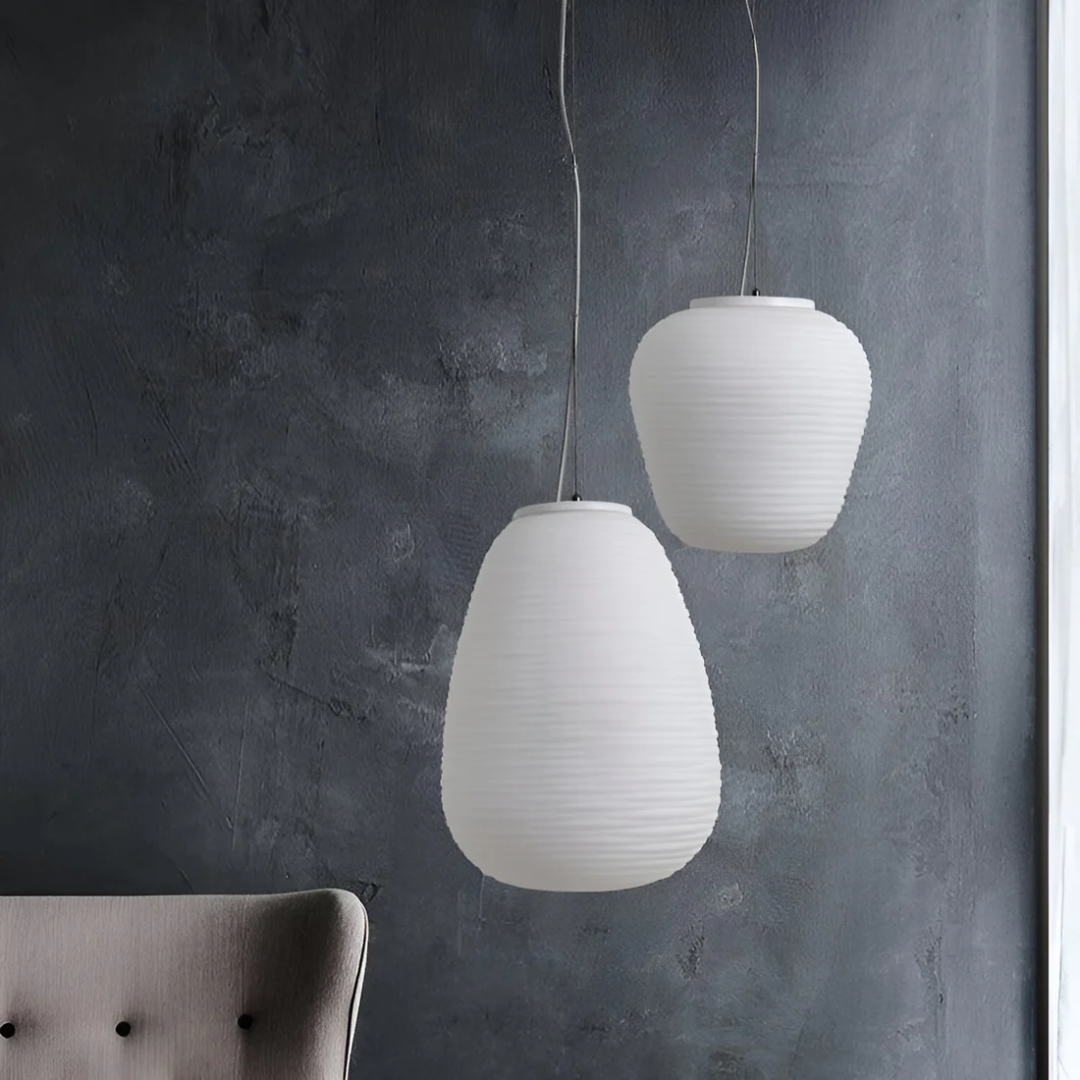 لوستر آویز شیشه‌ای اوپال آستری نوردیک برای اتاق غذاخوری