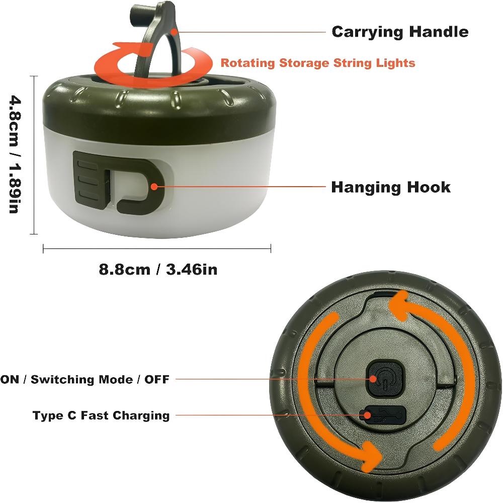 AuroraTrail Camping String Lights 2-in-1 Lantern and Fairy Lights