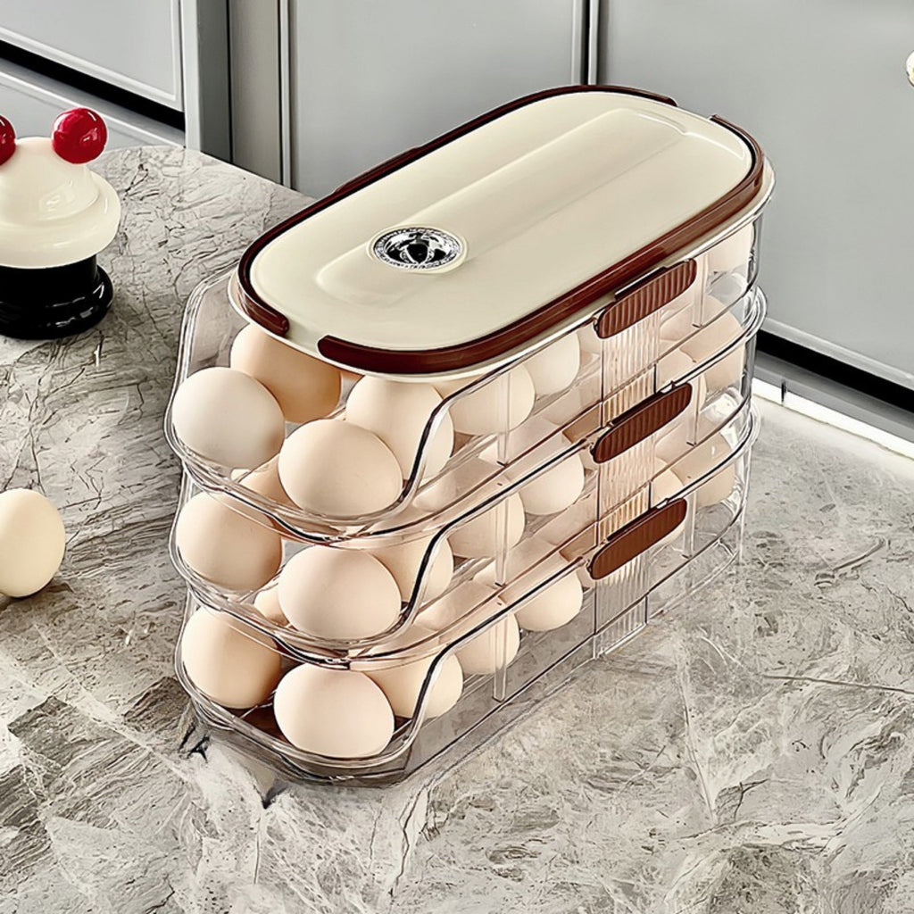 جا تخم‌مرغ یخچال اتوماتیک EggFlow با طراحی درب جانبی جمع‌وجور