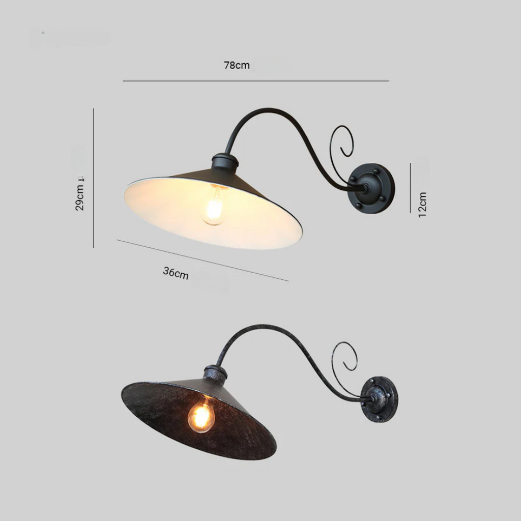چراغ دیواری فضای باز آوریلیا وینتیج IP65 سازگار با LED