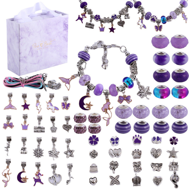 NovaCraft DIY Charm Bracelet Craft Kit For Girls Featuring Alloy Beads And Crystals