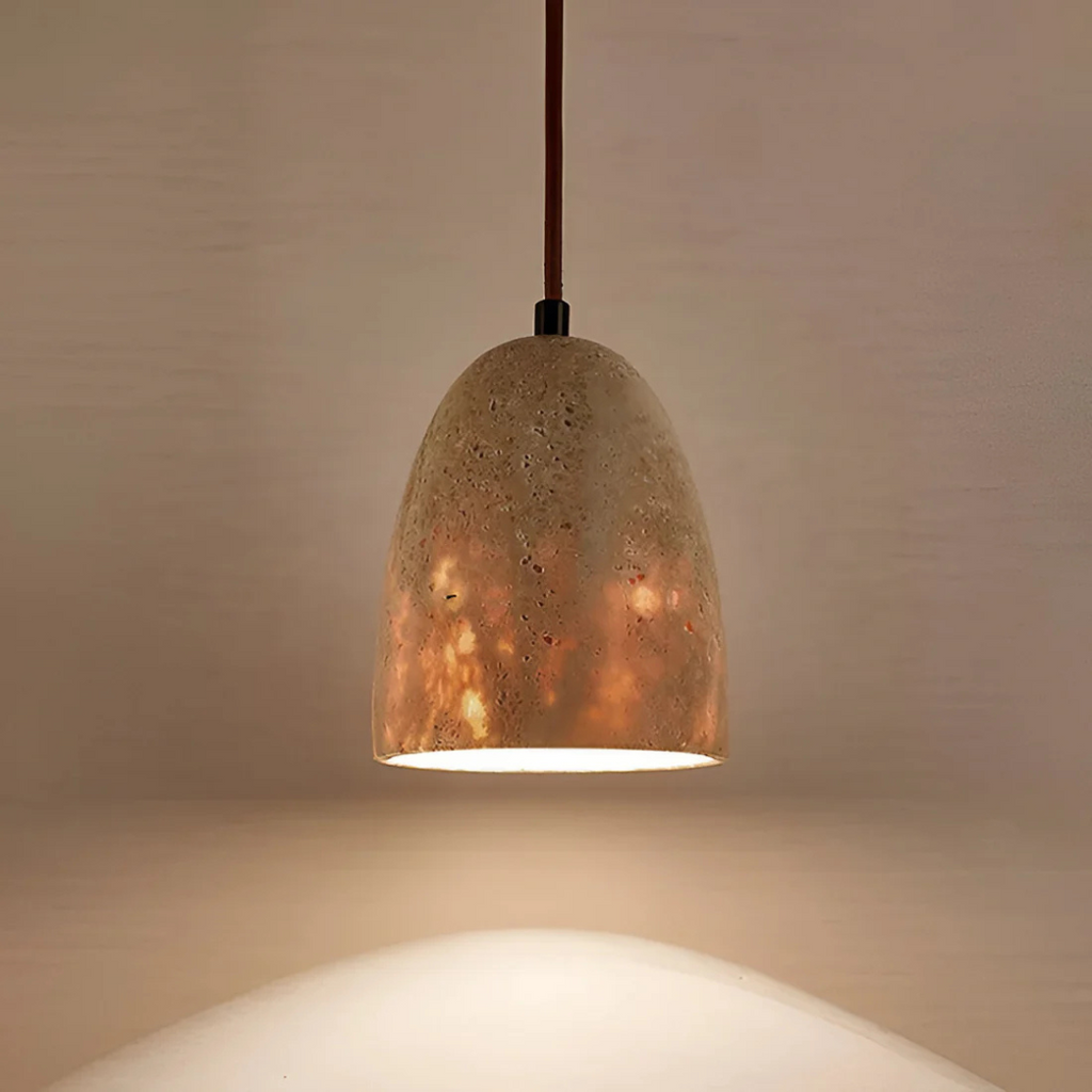 Averin Travertine Retro Pendant Light For Dining Areas
