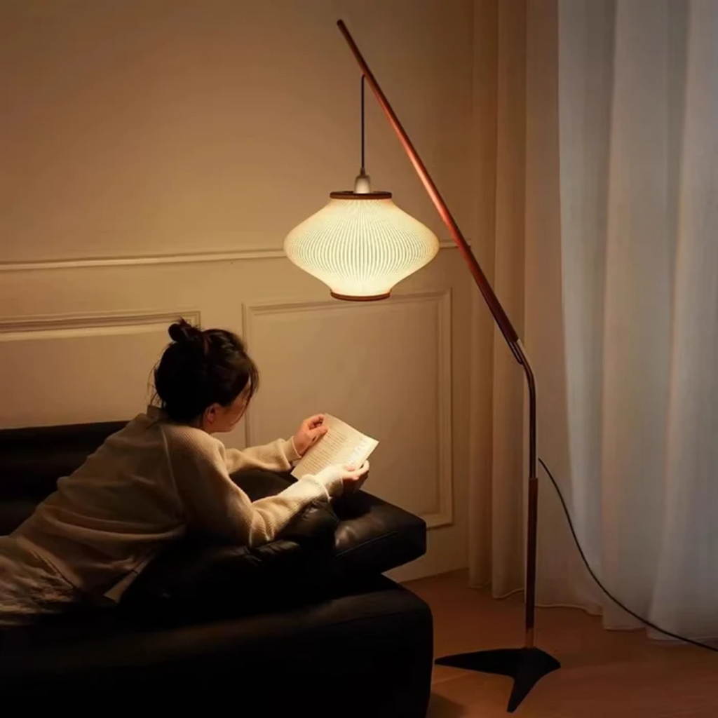 Draven Iron Floor Lamp in Medieval Style for Warm Ambience