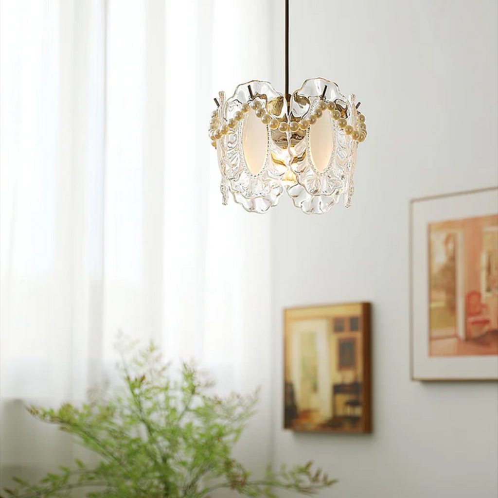 Asteria Bloom Glass Pendant Lamp For Dining Room Lighting