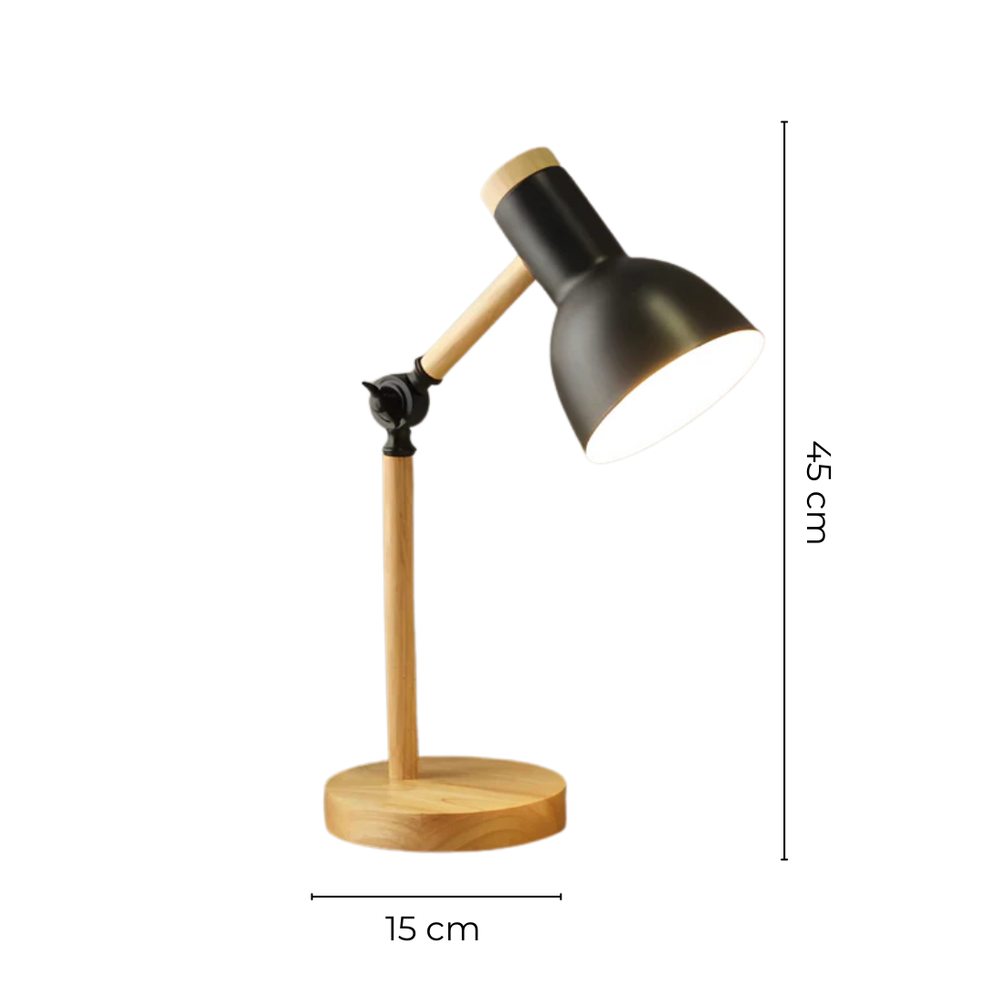 Liora Macaron Adjustable LED Wooden Table Lamp with Warm Glow