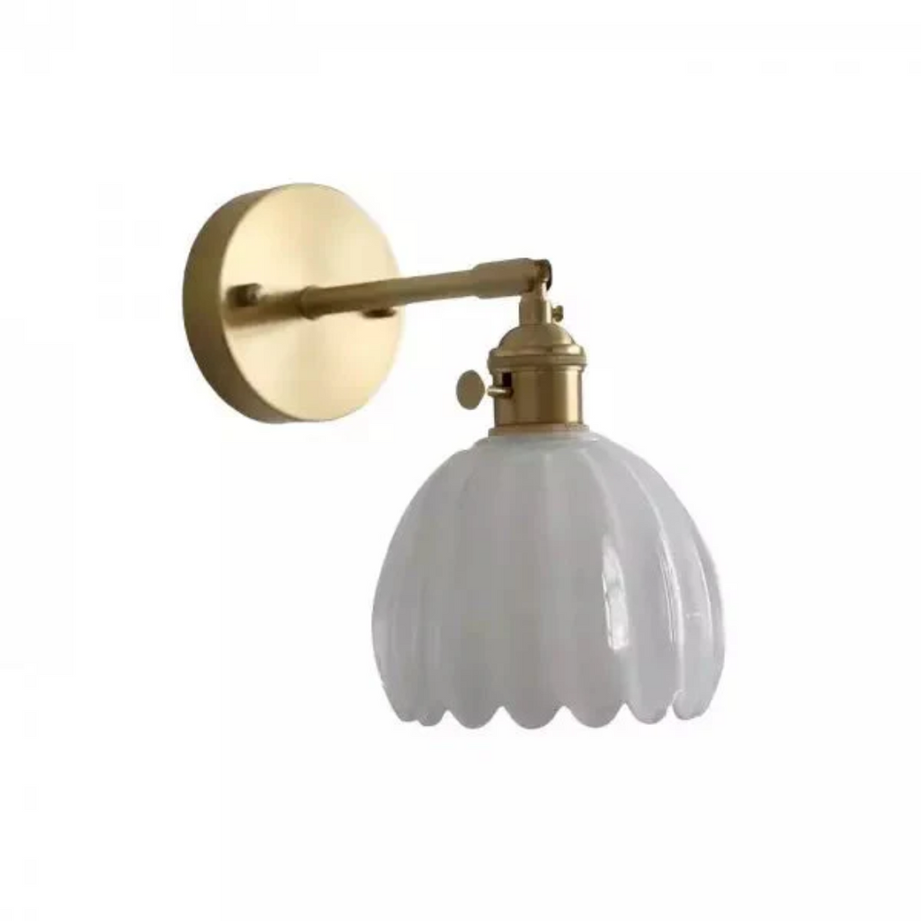 Lumira Tulip Glass Wall Light for Bedroom Ambience