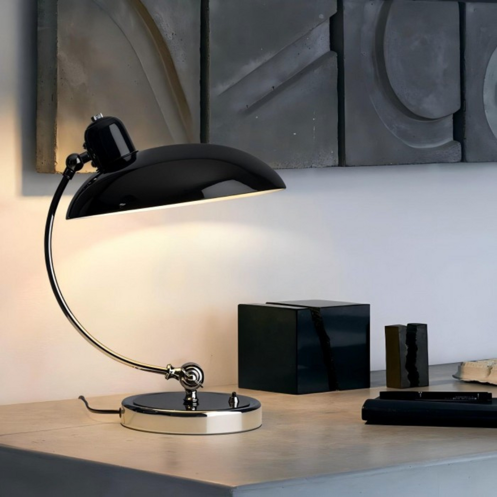 Solara Adjustable Vintage LED Table Lamp With Shade