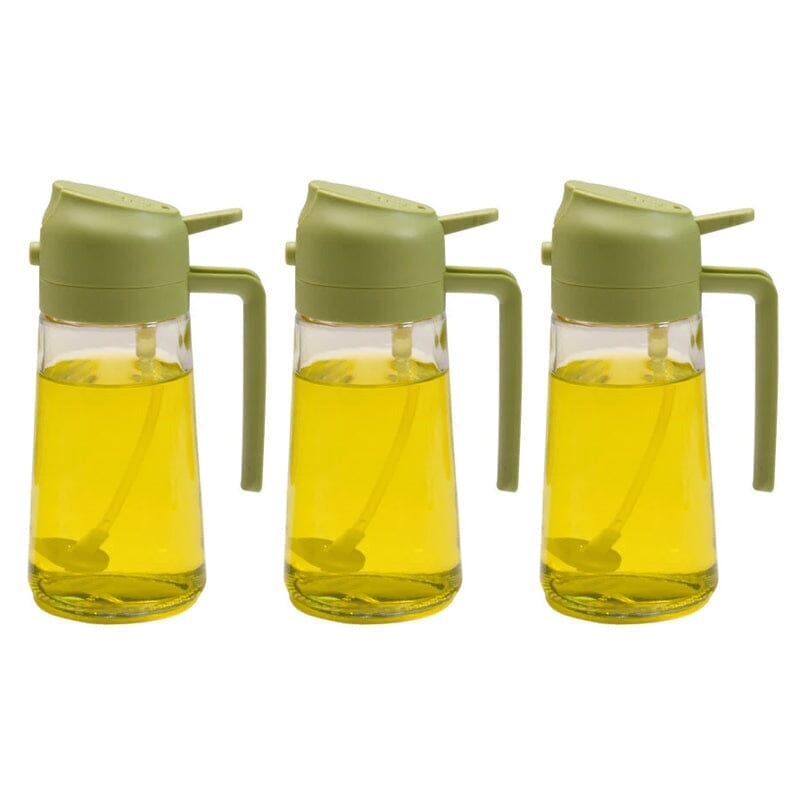 2-In-1 Glass Oil Sprayer And Dispenser For Kitchen Use