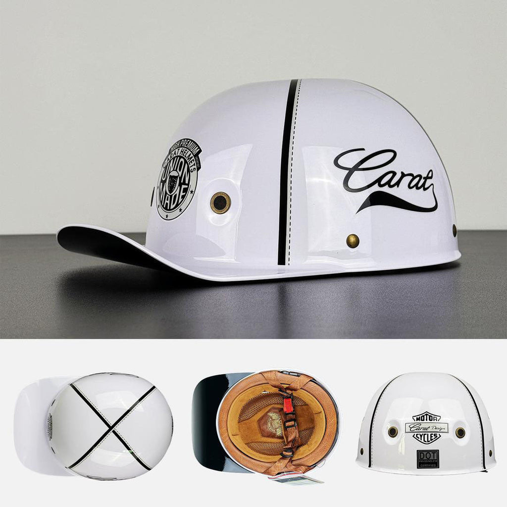 AstraCap Pro Baseball-Style Motorcycle Helmet DOT And ECE Certified