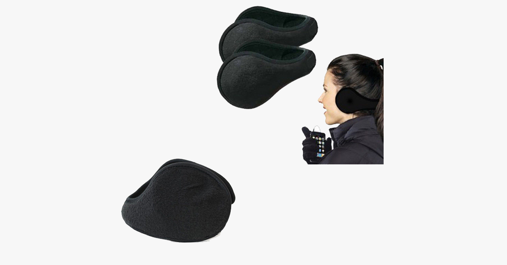 Fleece Winter Ear Warmers For 34 Cm Head Circumference In Black Gray Coffee