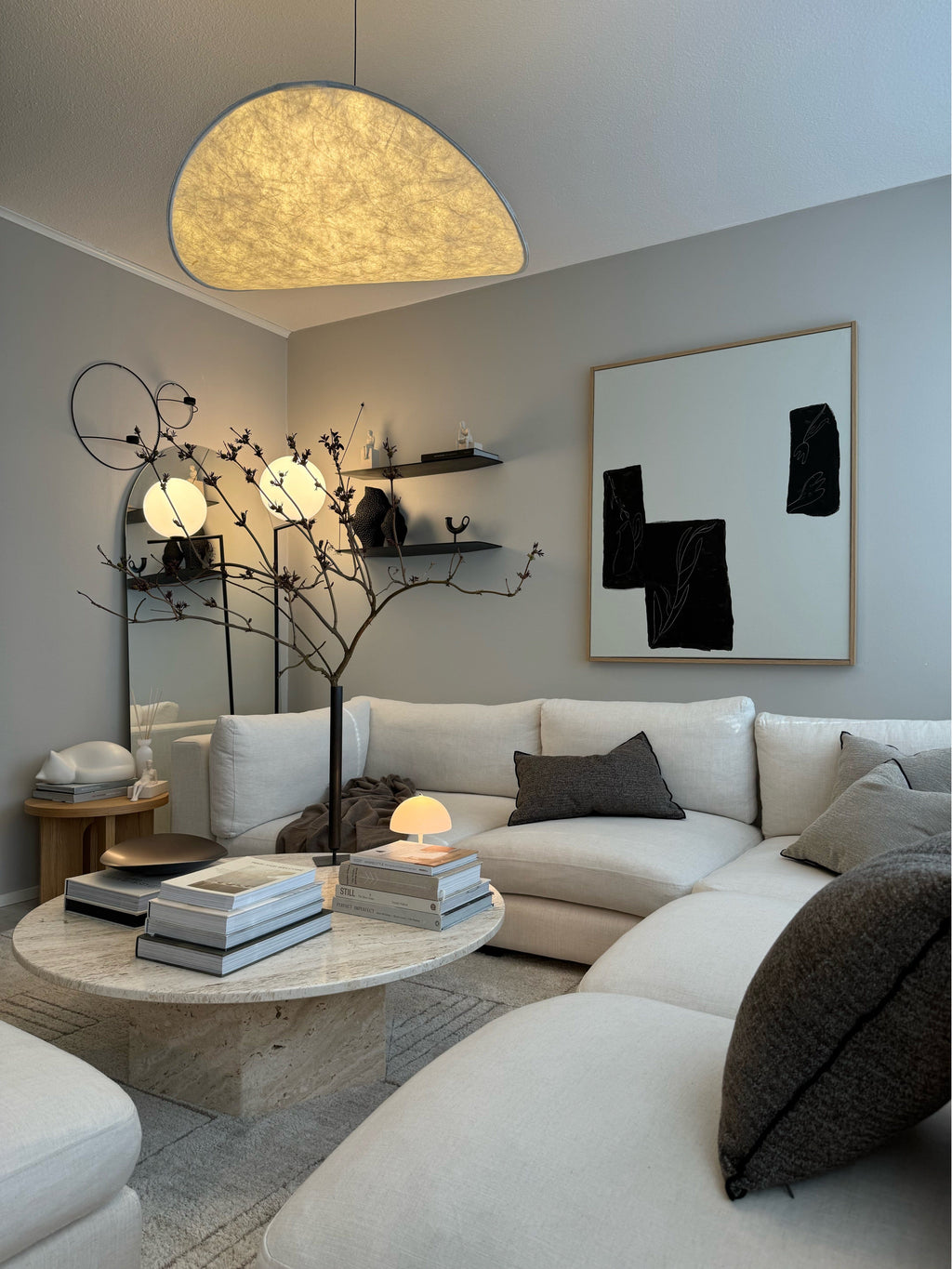 Candelabru Lynea Nordic Silk Leaf cu iluminare LED