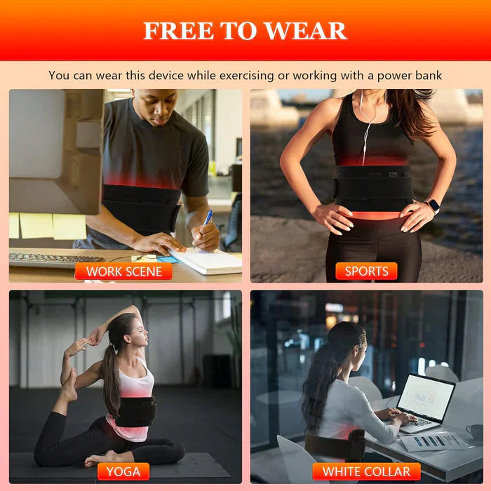 LED Infrared and Red Light Therapy Belt Device System