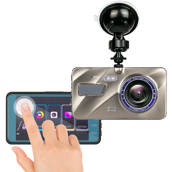 1080p Dual Dash Cam for Cars, Front and Rear, 4.0 Inch IPS Screen, 170 Degree Angle