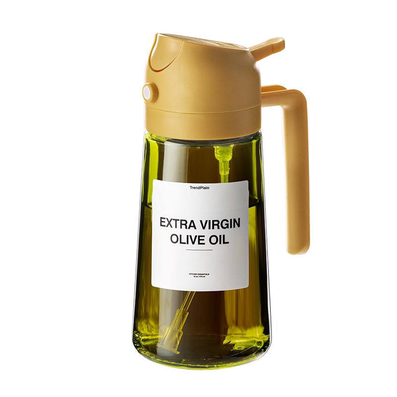 2-In-1 Glass Oil Sprayer And Dispenser For Kitchen Use