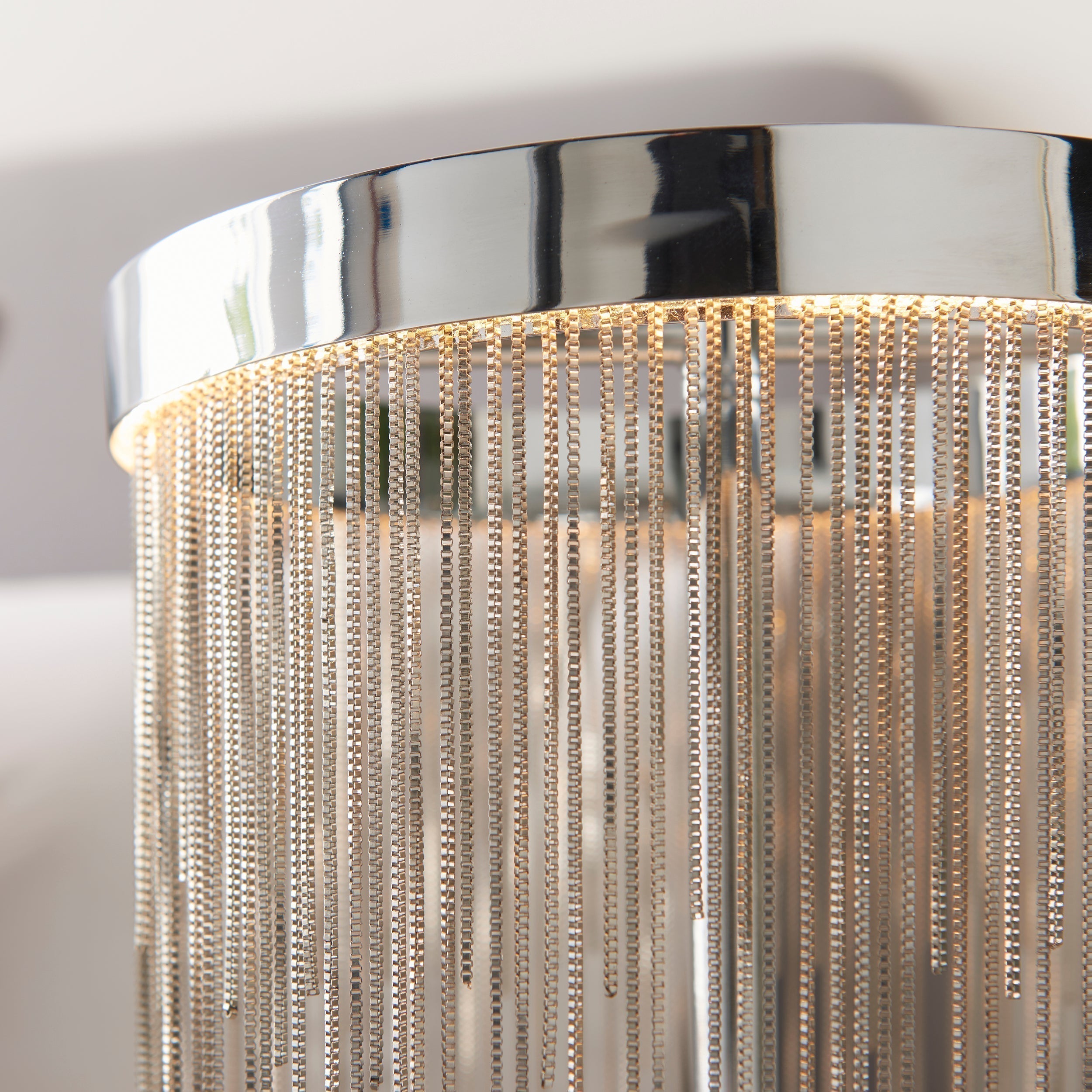 Lyra Cascade LED Table Lamp With Diffused Glow And Chains