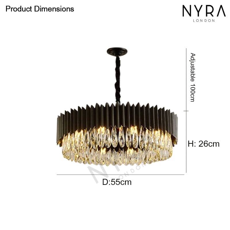 Lyfera Crystal Lustr Luxusní Moderní Osvětlení Výrazný Prvek